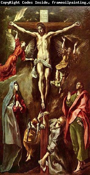 El Greco Christus am Kreuz, mit Maria, Johannes und Maria Magdalena